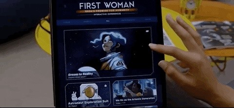 NASA Launches First Woman to Moon via AR App, & Delivers Interactive Visit to New Space Telescope