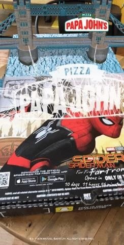 Papa John's Launches 'Spider-Man: Far from Home' AR Experience via Snapchat
