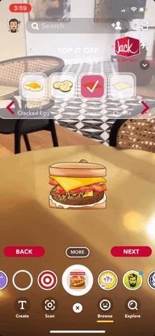 Snapchat Turns Jack in the Box Augmented Reality Experience into a Build-a-Burger Contest