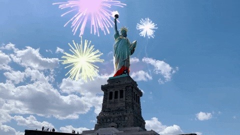 Snapchat Drapes the Statue of Liberty in the American Flag for Fourth of July Augmented Reality Lens