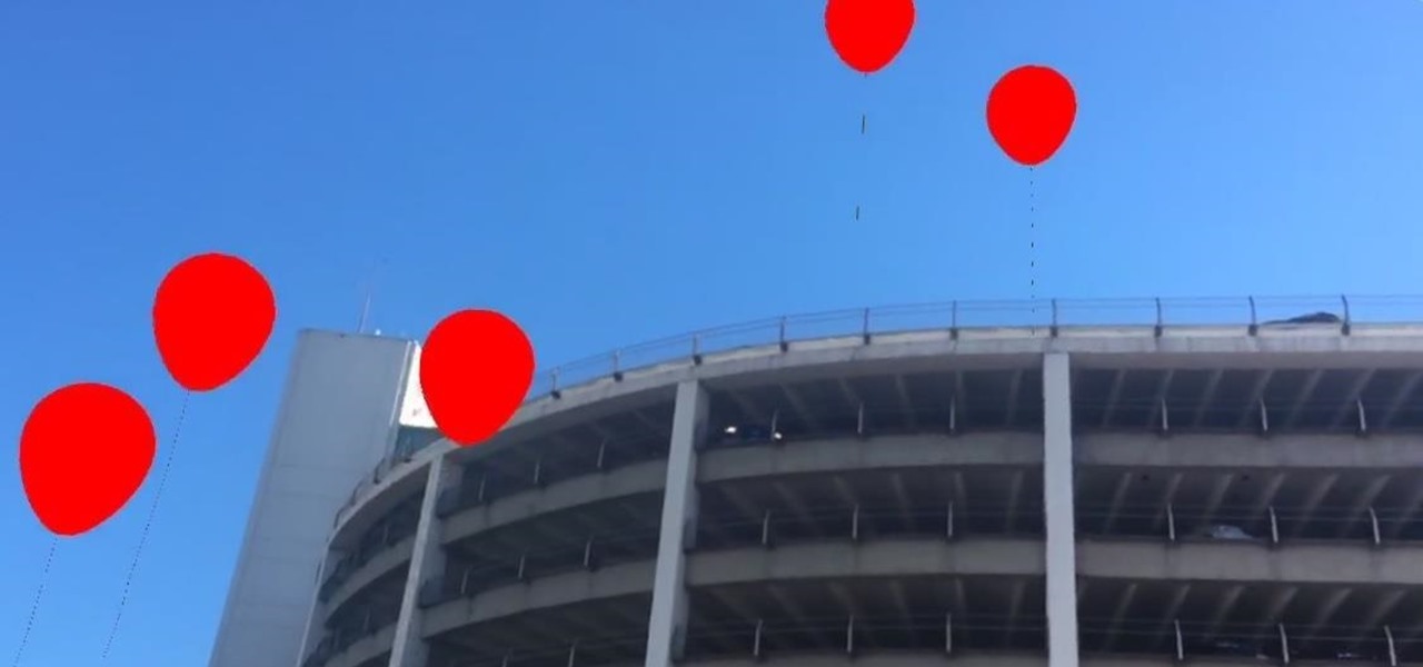 How to Place a Group of Balloons Around You & Have Them Float Randomly Up into the Sky