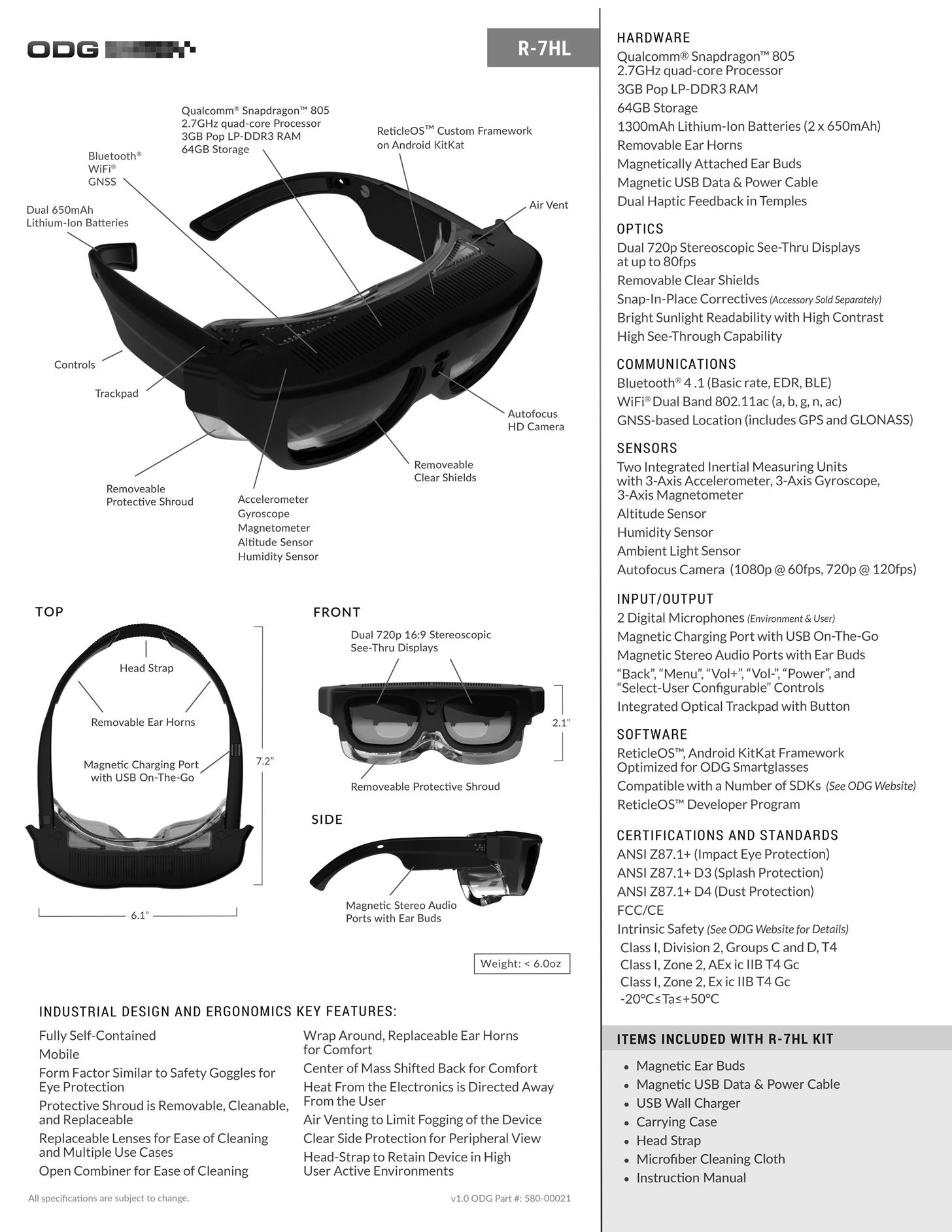 ODG's New R-7HL Are the First Rugged Smartglasses Made Specifically for the Industrial Workforce