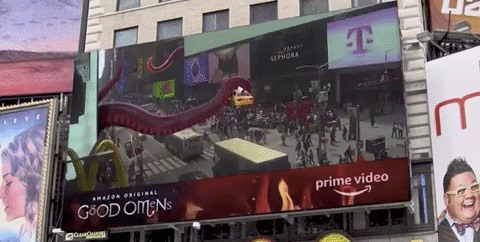 Amazon Prime Takes Over Times Square with Augmented Reality Apocalypse