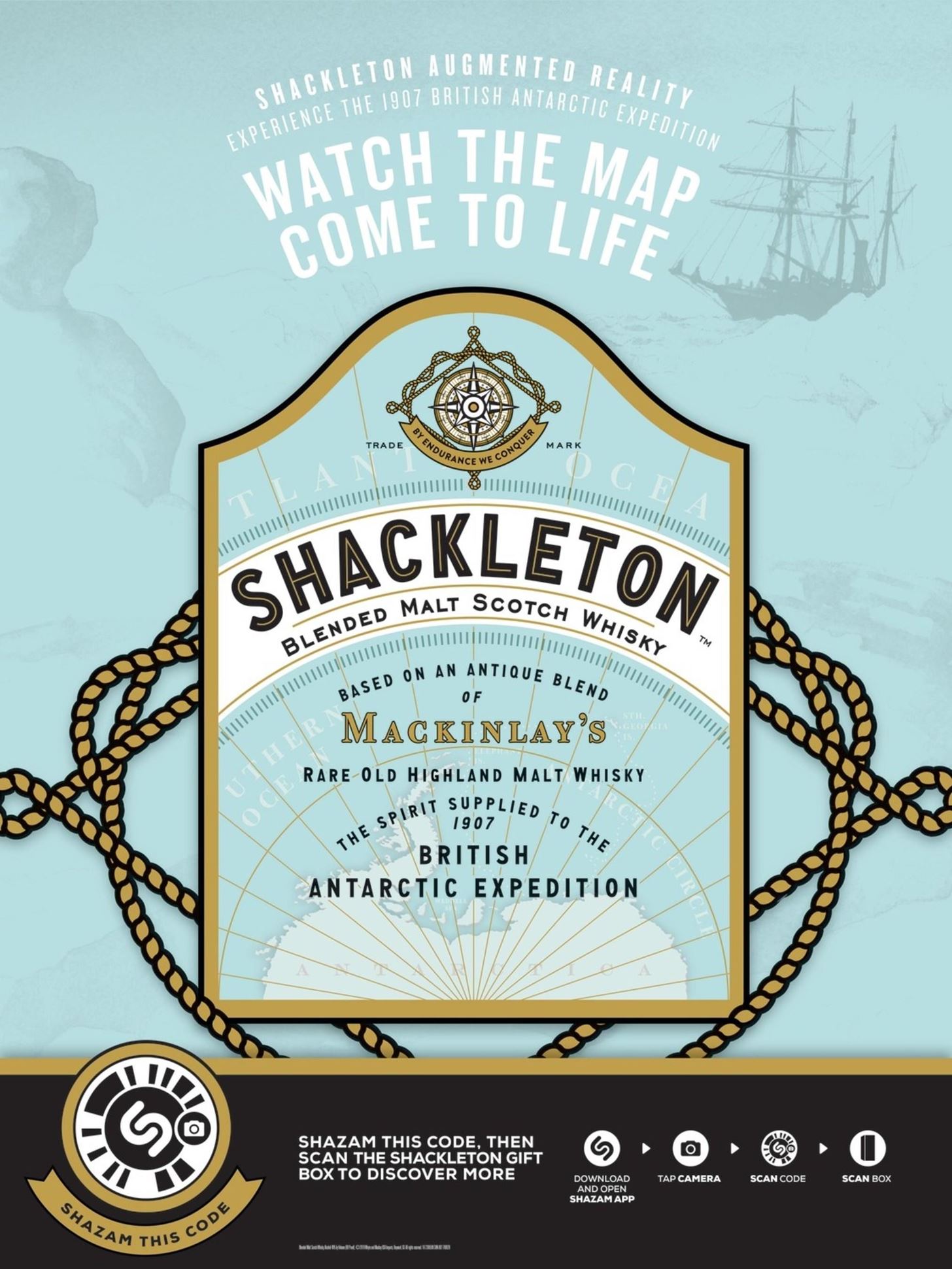 Shazam Pours a Tall Glass of Augmented Reality Marketing for Shackleton Whisky