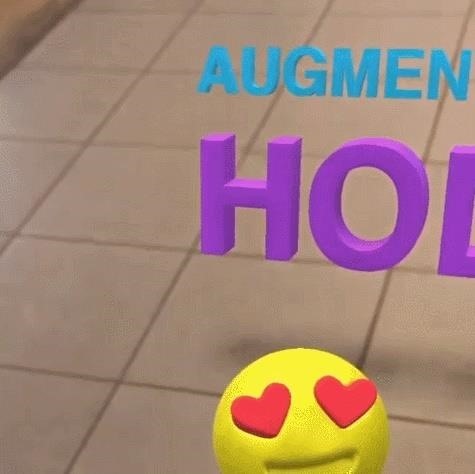 Apple AR: Put 3D Emojis & Text in Your Videos with Holocam