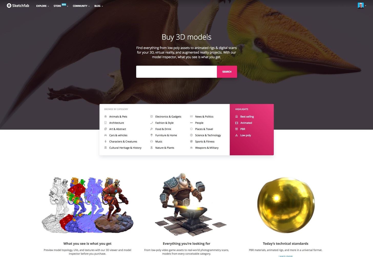 Sketchfab Launches Professional 3D Model Store for AR & VR Content Creators