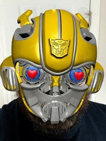 Snapchat Lens Brings Bumblebee Transformer into Your Home & Baidu's Facemoji Keyboard Lets You Become the Robot