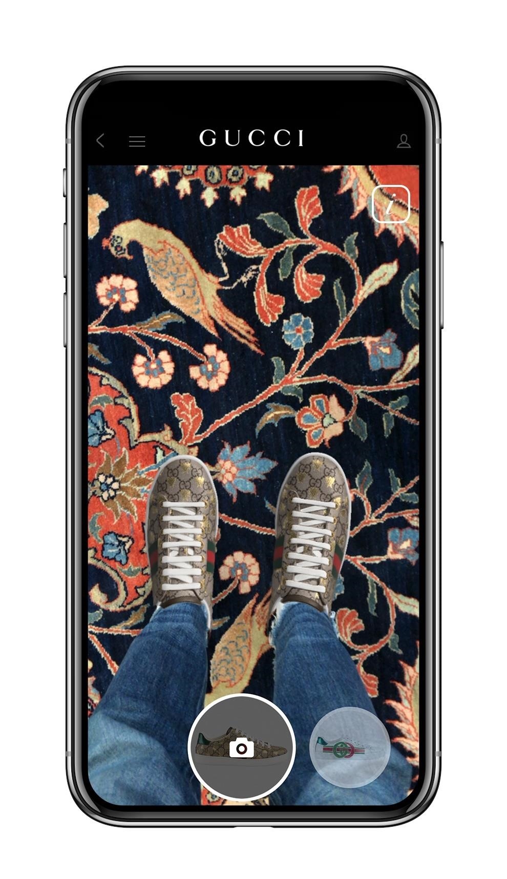 Apple iPhone Owners Can Now Try Out Gucci's Ace Sneakers via Augmented Reality