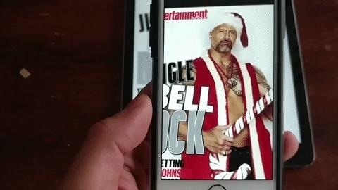 The Rock Pops Out of EW Cover with Augmented Reality