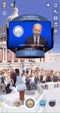 Snapchat Presidential Inauguration Lens Lets You Be in the Crowd at Joe Biden's Historic Event